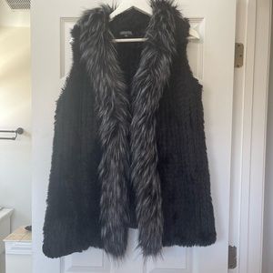 Keniston faux fur black vest
